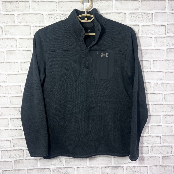 |•UNDER ARMOUR•| Black Fleece Pullover Size XL - Picture 1 of 10
